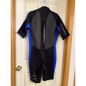 O’Neill Shorty Wetsuit Men’s/Youth Black Blue Back Zip Surf Swim
